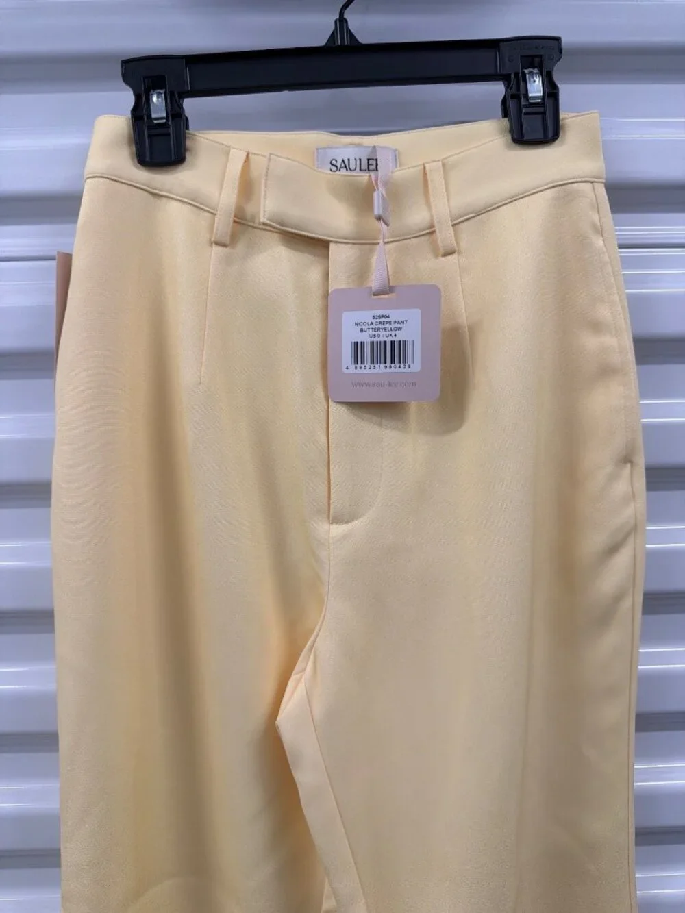 Sau Lee Nicola Crepe Pants Butteryellow Womens Size 4